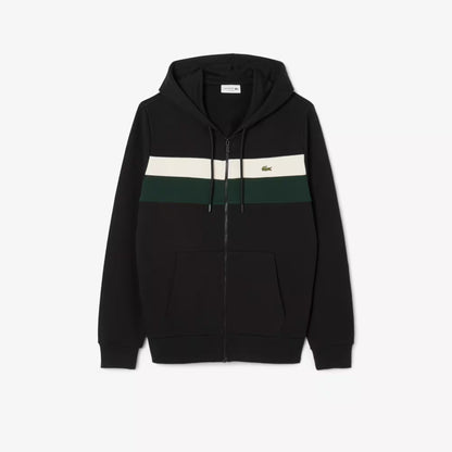 Kapuzenpullover mit Reißverschluss und Farbblock-Design