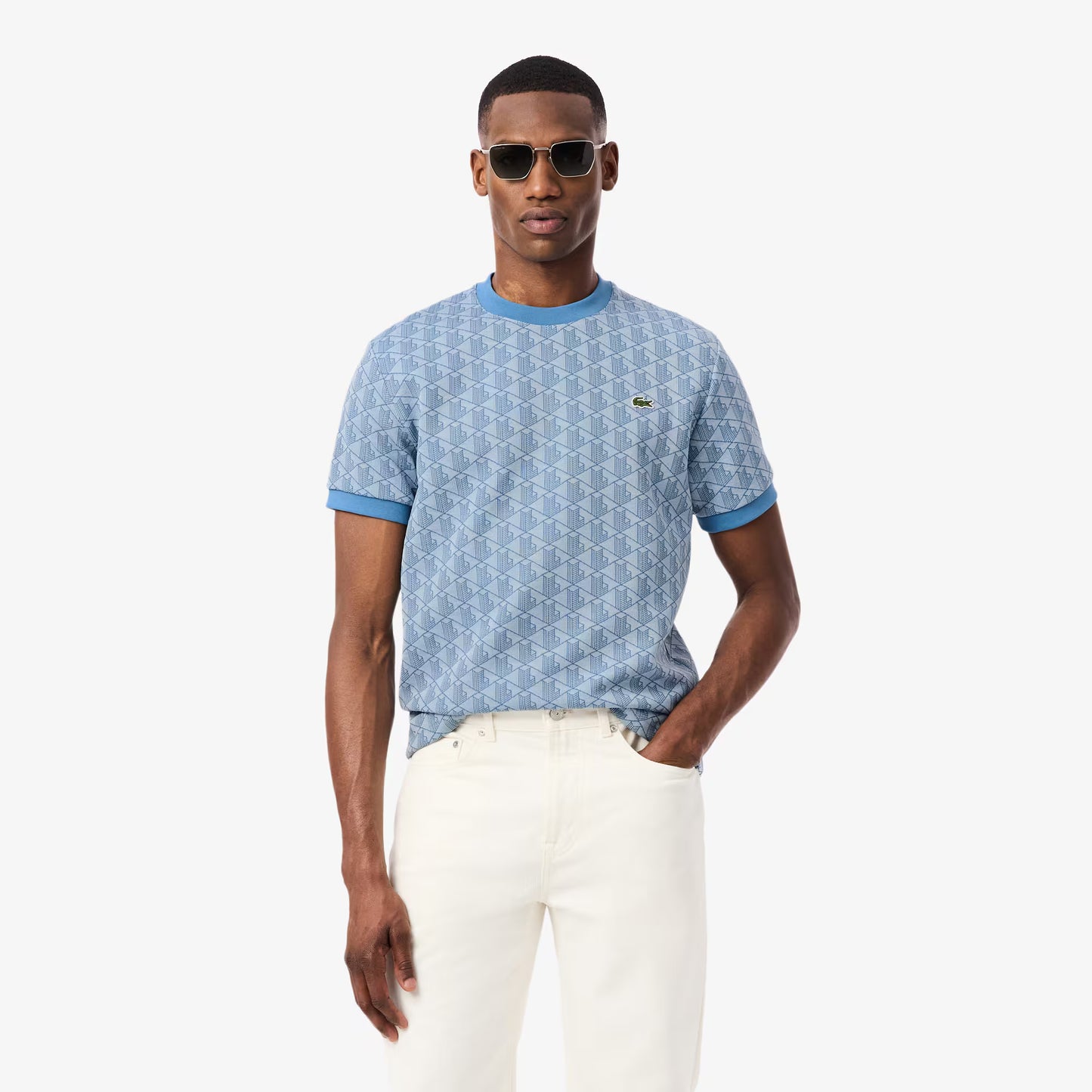 Monogramm-Jacquard-T-Shirt
