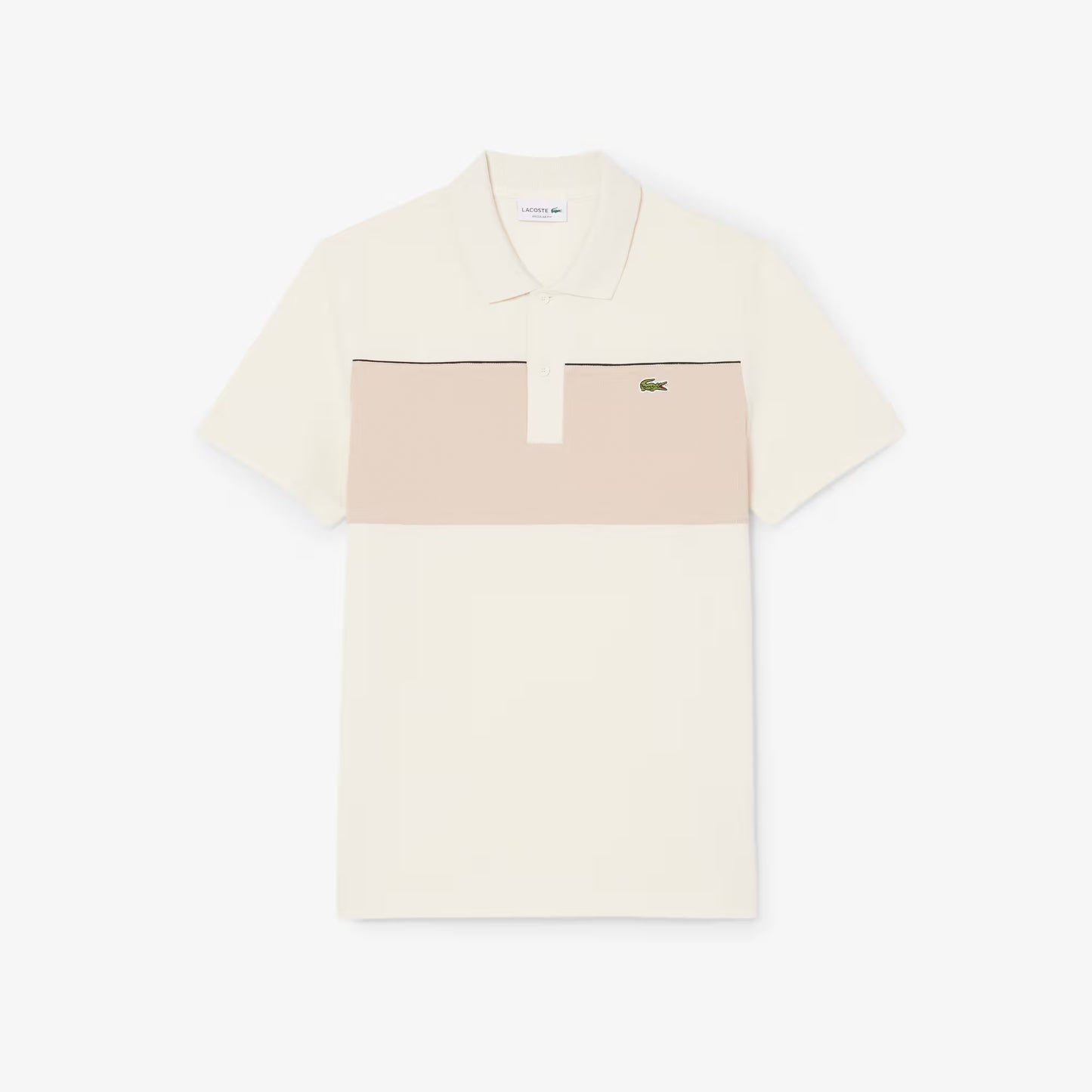 Polo en piqué color block coupe droite