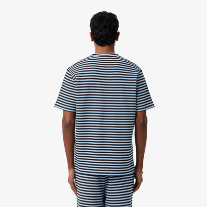 Textured Striped Cotton T-shirt
