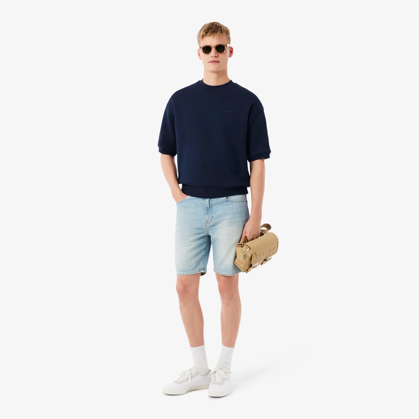 Relaxed Fit Short Sleeved Sweatshirt