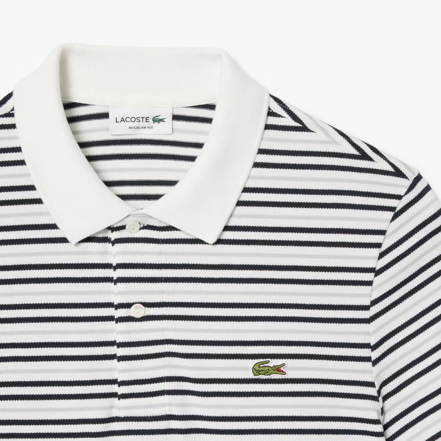 Classic Fit Striped Petit Pique Polo Shirt